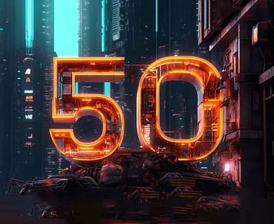 A tiny thumbnail of the cover art for the comics series 50 Years Later